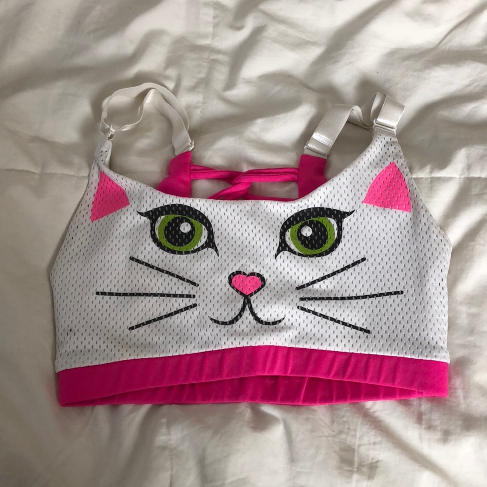 Adorable kitty sports bra! Sexy